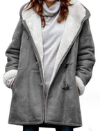 Marlowe - Women's Cozy Faux Suede Duffle Coat