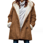 Marlowe - Women's Cozy Faux Suede Duffle Coat