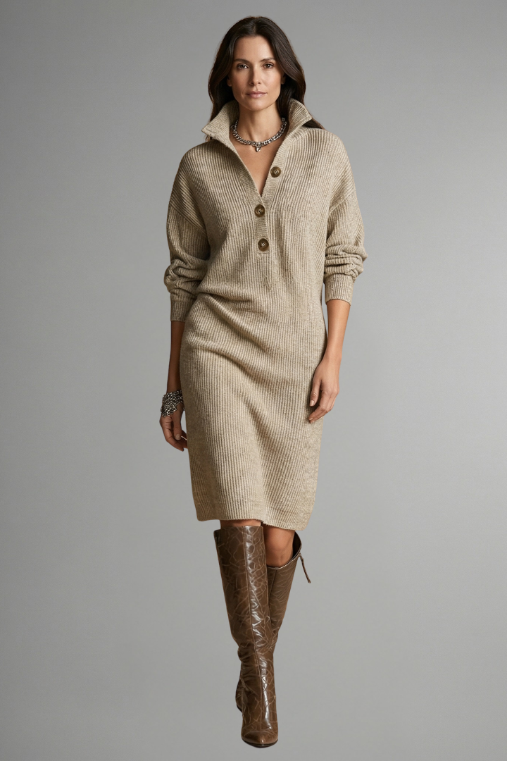 Marlowe - Women's Cozy Knit Sweater Dress