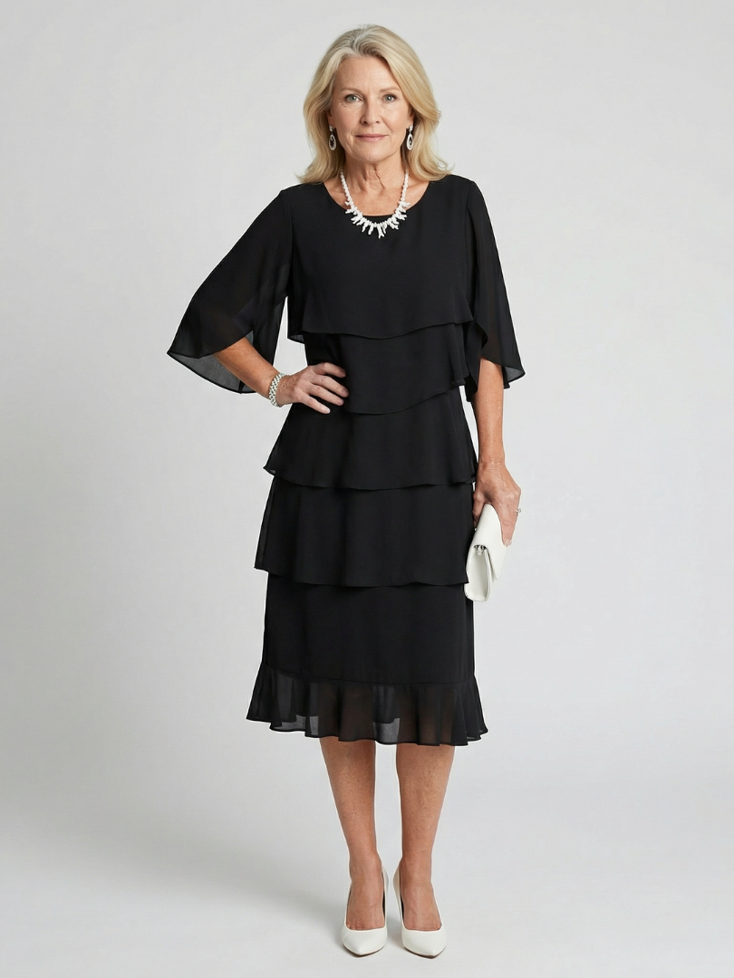 Marlowe | Women's Elegant Layered Midi Dress