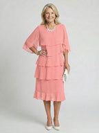 Marlowe | Women's Elegant Layered Midi Dress