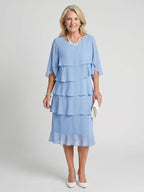 Marlowe | Women's Elegant Layered Midi Dress