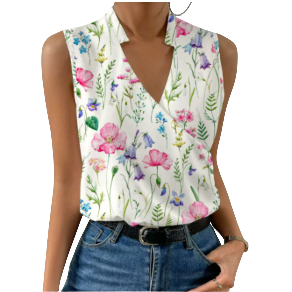 Marlowe | Women's Floral Sleeveless Wrap Top