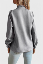 Marlowe | Women's Ruffle Blouse with Button Detail