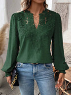 Mette | Women's Elegant Lace Detail Blouse