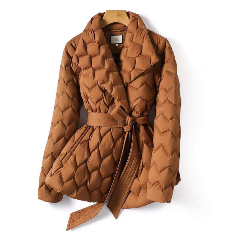 Mira - Women's Quilted Belted Puffer Jacket