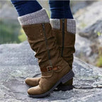 Nadia | Women's Knee-High Boots with Buckle Detail