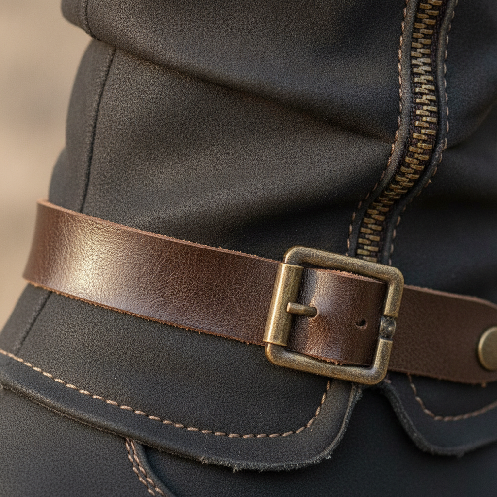 Nadia | Women's Knee-High Boots with Buckle Detail