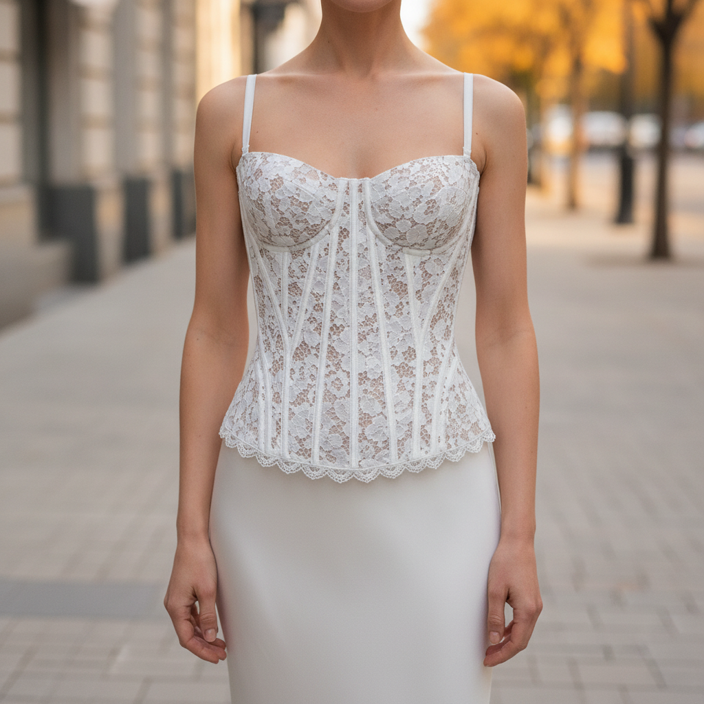Naya | Women's Sweetheart Spaghetti Strap Corset Top