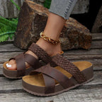 Marlowe | Women's Platform Slide Sandals with Braided Straps