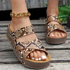 Marlowe | Women's Platform Slide Sandals with Braided Straps