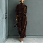Nia - Women's Chic Loungewear Set with Pleated Pants