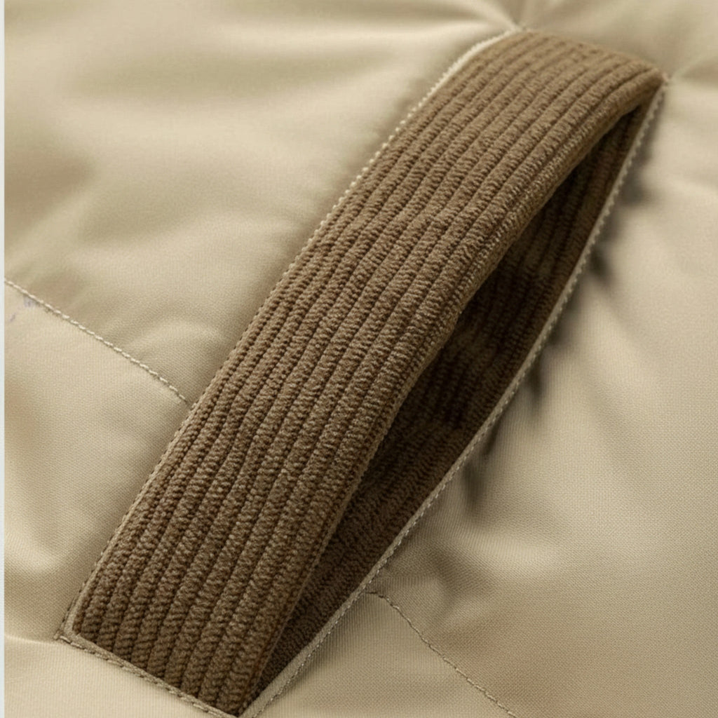 Niall - Men's Classic Corduroy-Trimmed Puffer Jacket