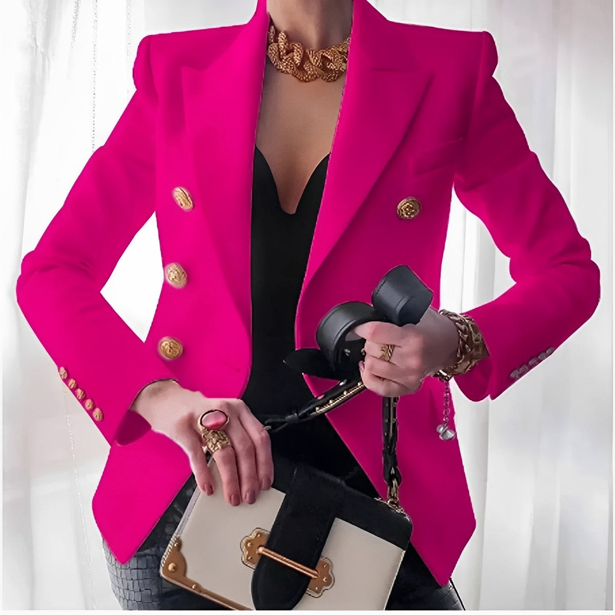 Nicolette | Women's Chic Double-Breasted Blazer Trousers Set