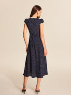 Nola | Women's Elegant Polka Dot Midi Dress