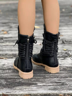 Nola - Women's Lace-Up Calf Boots