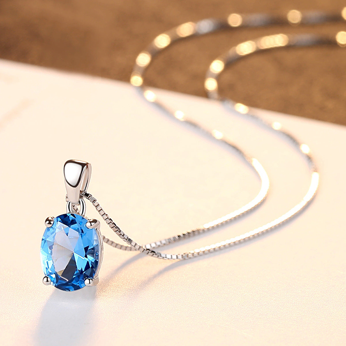 Nova - Women's Elegant Blue Topaz Necklace