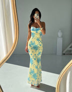 Nova | Women's Floral Maxi Dress with Spaghetti Straps