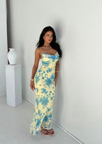 Nova | Women's Floral Maxi Dress with Spaghetti Straps