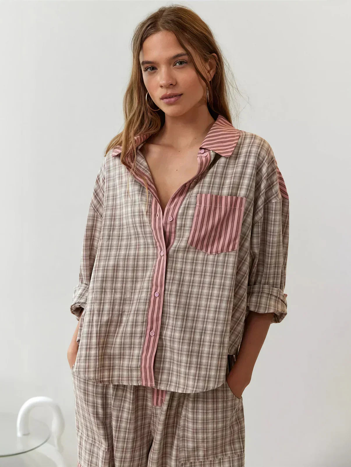 Nova - Women's Relaxed Plaid Pajama Set
