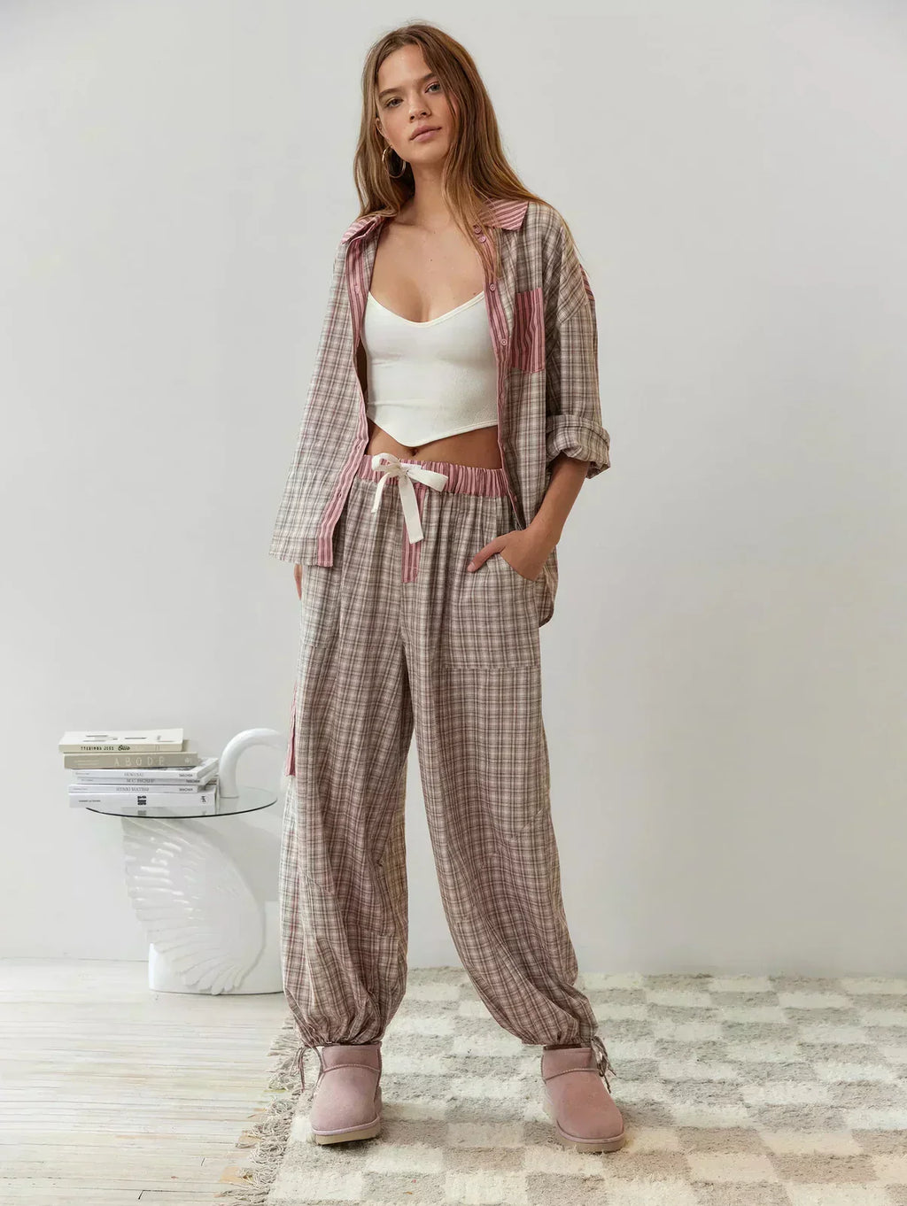 Nova - Women's Relaxed Plaid Pajama Set