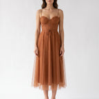 Novalie - Structured Bodice Corset Midi Dress