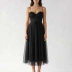 Novalie - Structured Bodice Corset Midi Dress