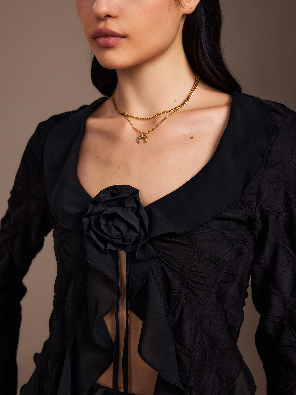 Nyla | Women's Chic Ruffle Going Out Top