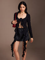 Nyla | Women's Chic Ruffle Going Out Top