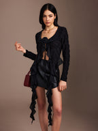 Nyla | Women's Chic Ruffle Going Out Top