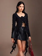 Nyla | Women's Chic Ruffle Going Out Top