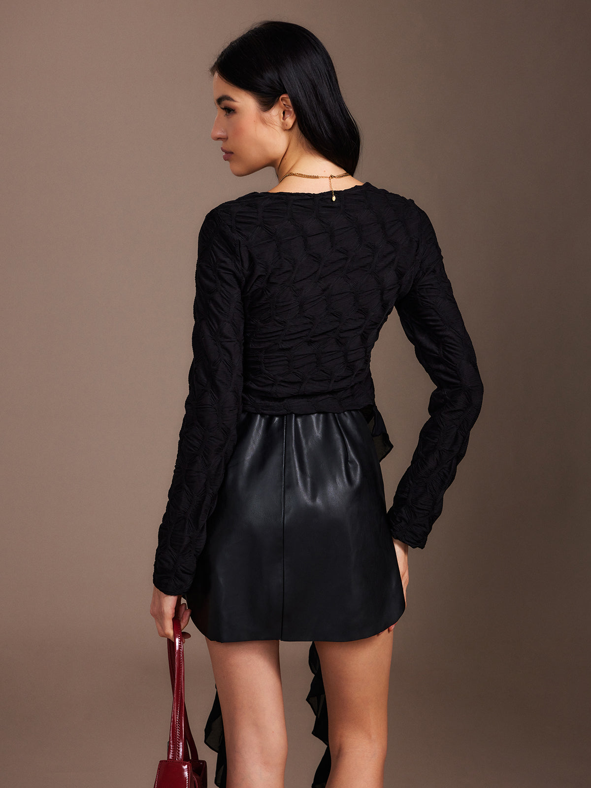 Nyla | Women's Chic Ruffle Going Out Top