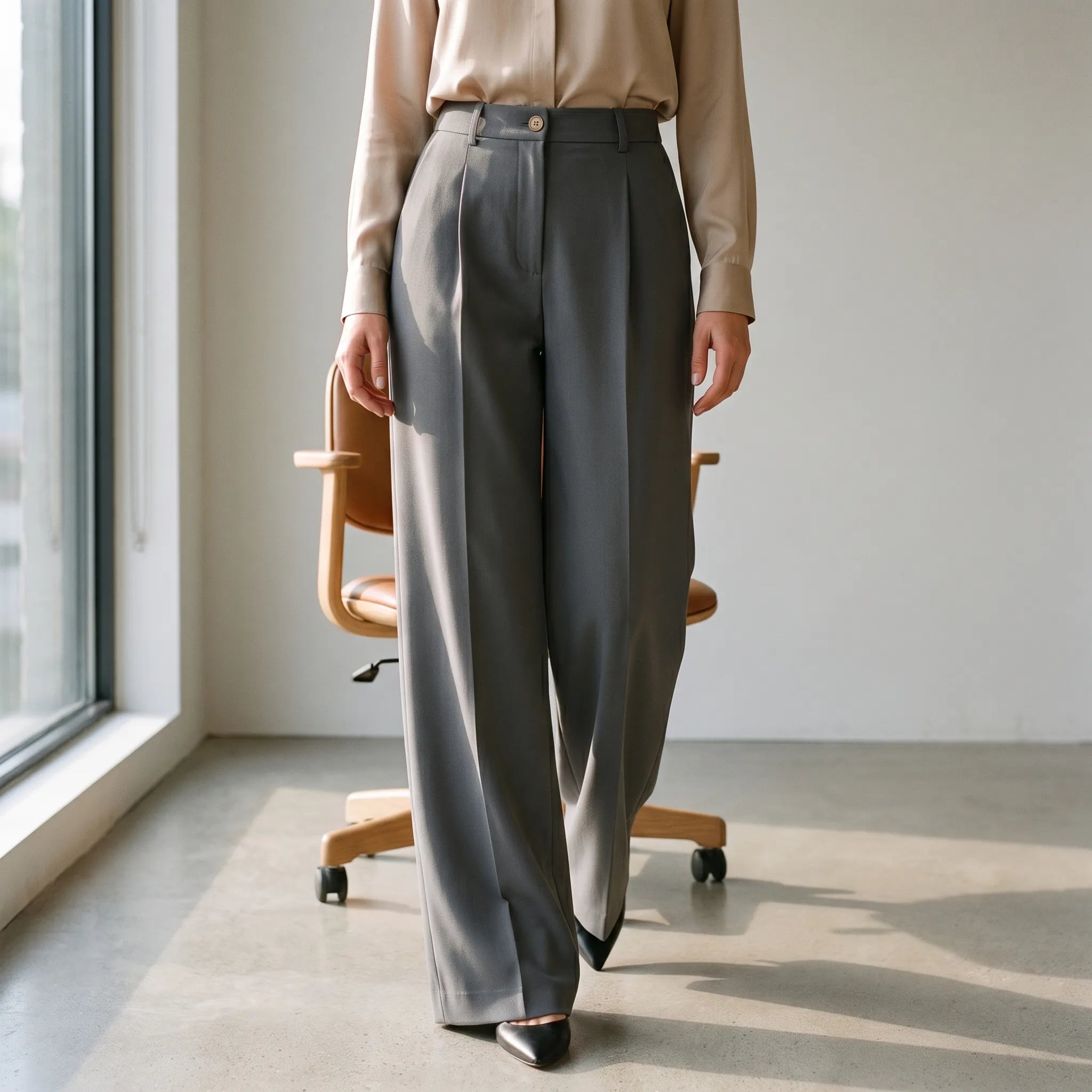 Pleatera - High Waist Pleated Trousers