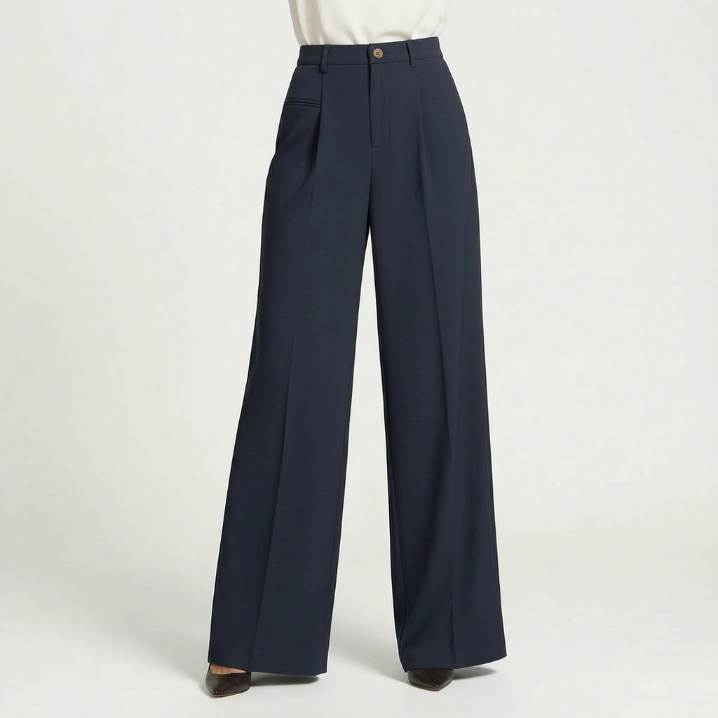 Pleatera - High Waist Pleated Trousers