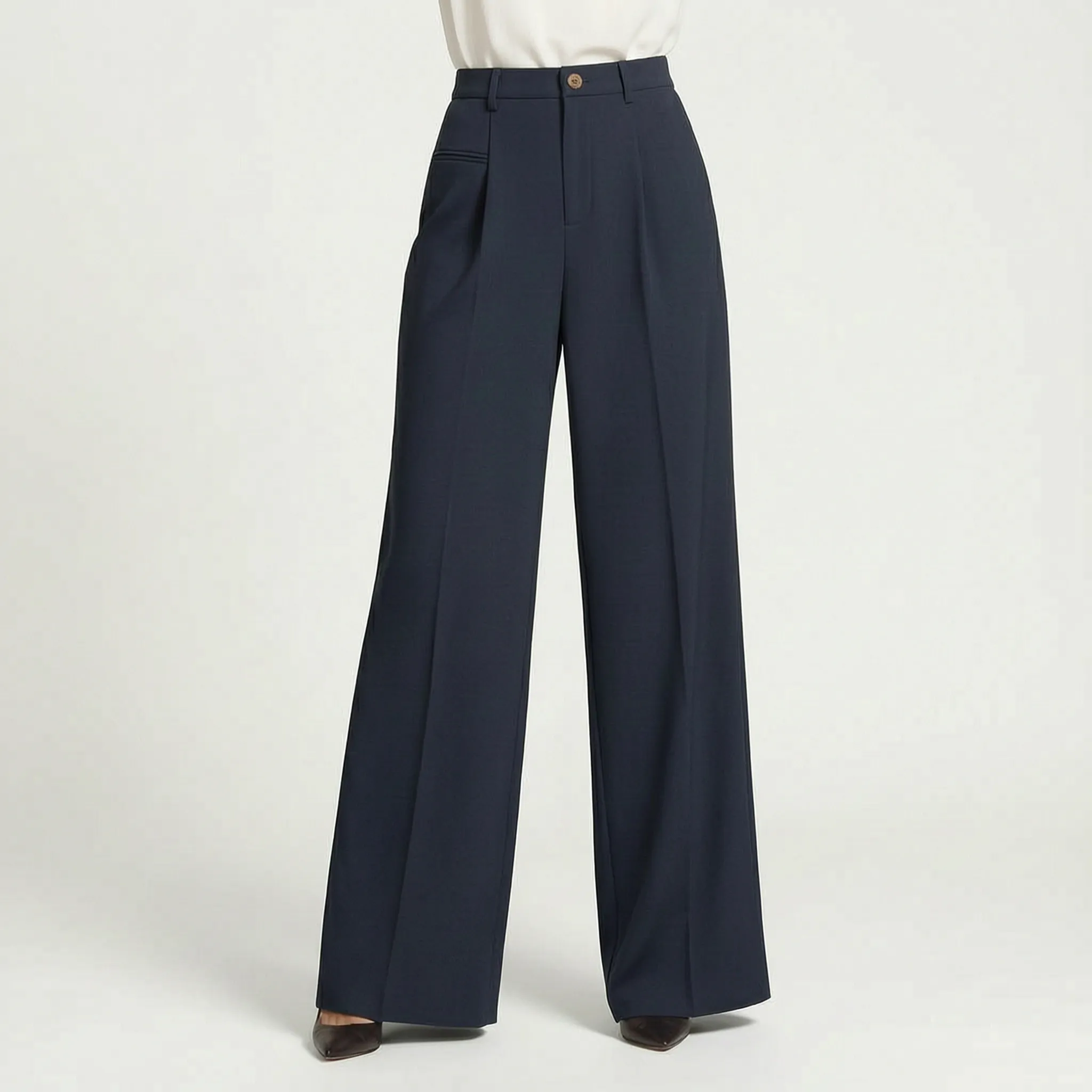 Pleatera - High Waist Pleated Trousers