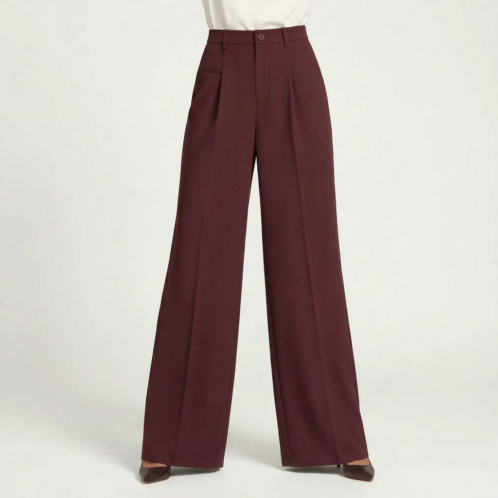 Pleatera - High Waist Pleated Trousers