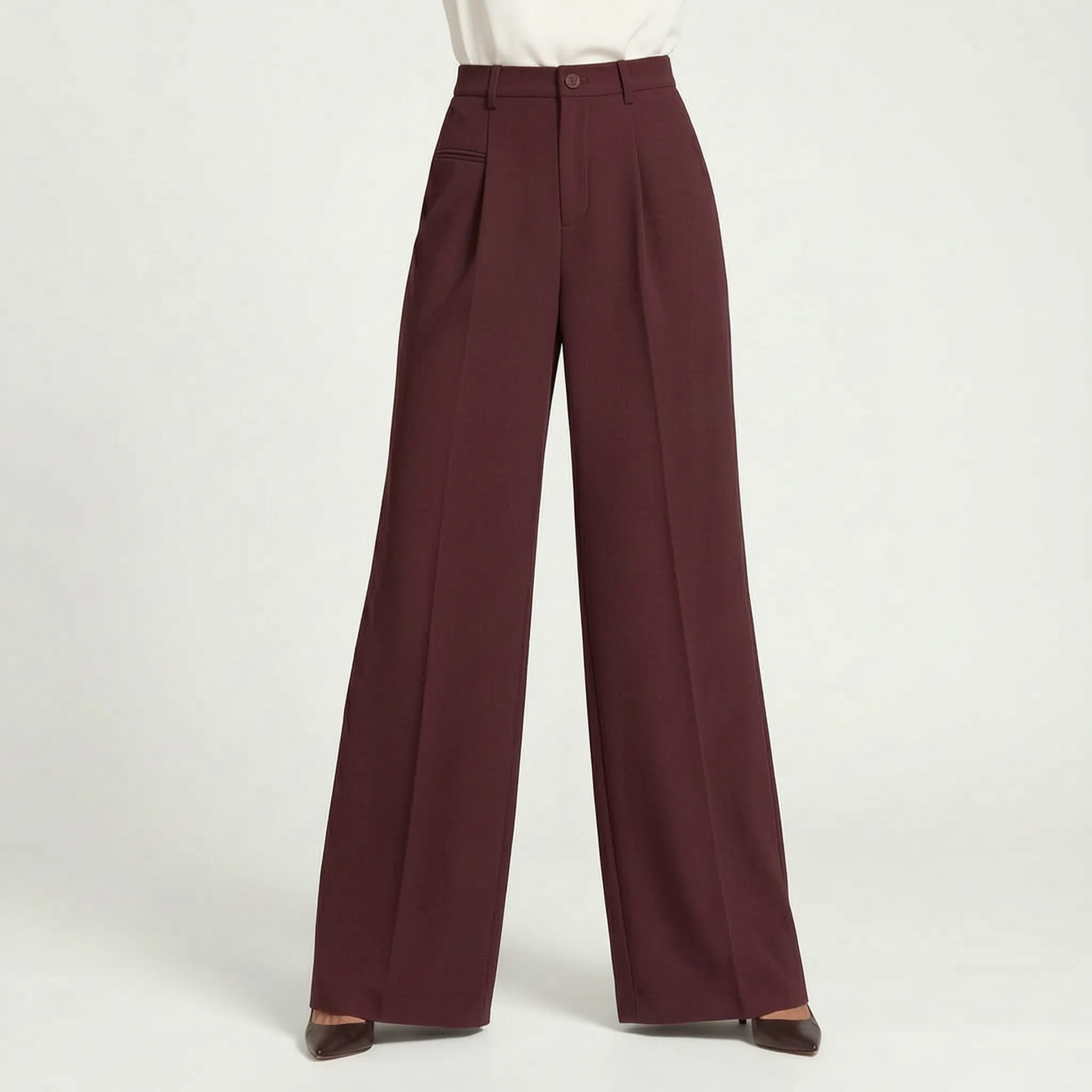 Pleatera - High Waist Pleated Trousers