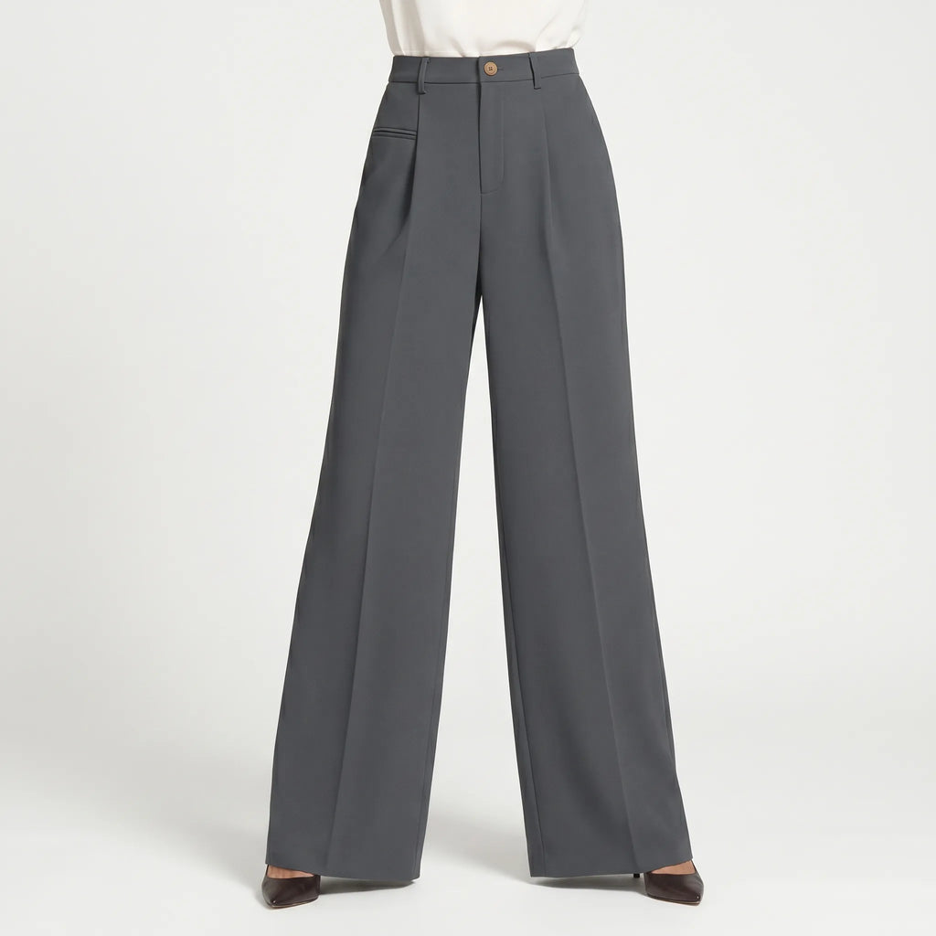 Pleatera - High Waist Pleated Trousers