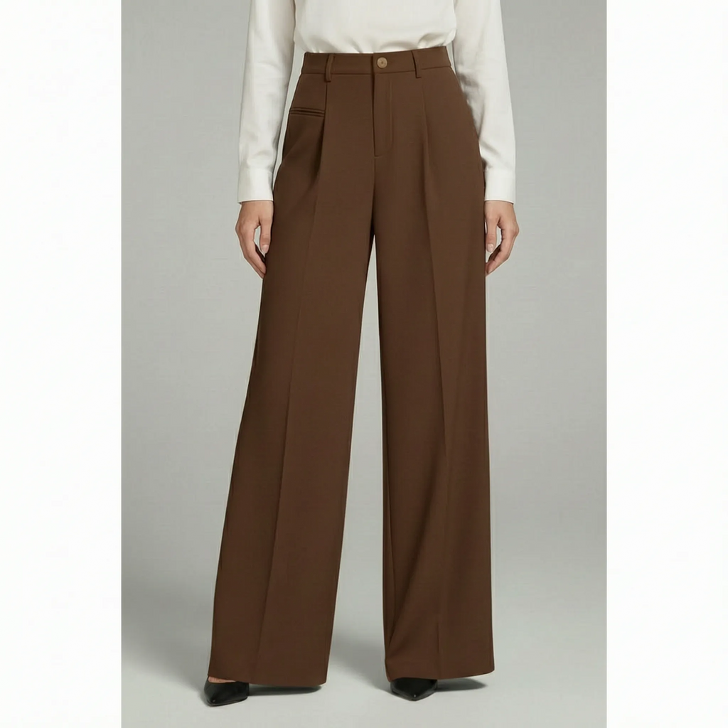 Pleatera - High Waist Pleated Trousers