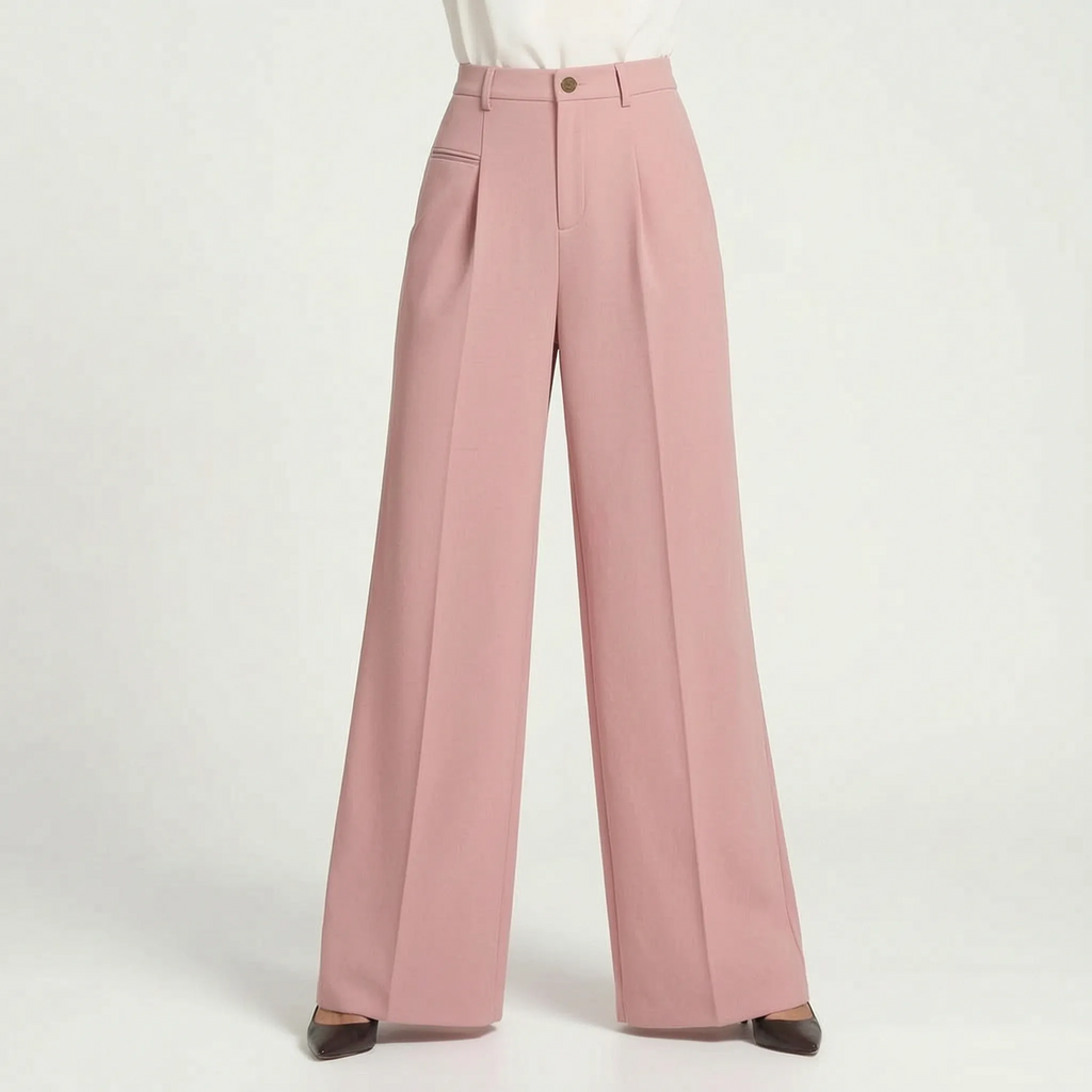Pleatera - High Waist Pleated Trousers