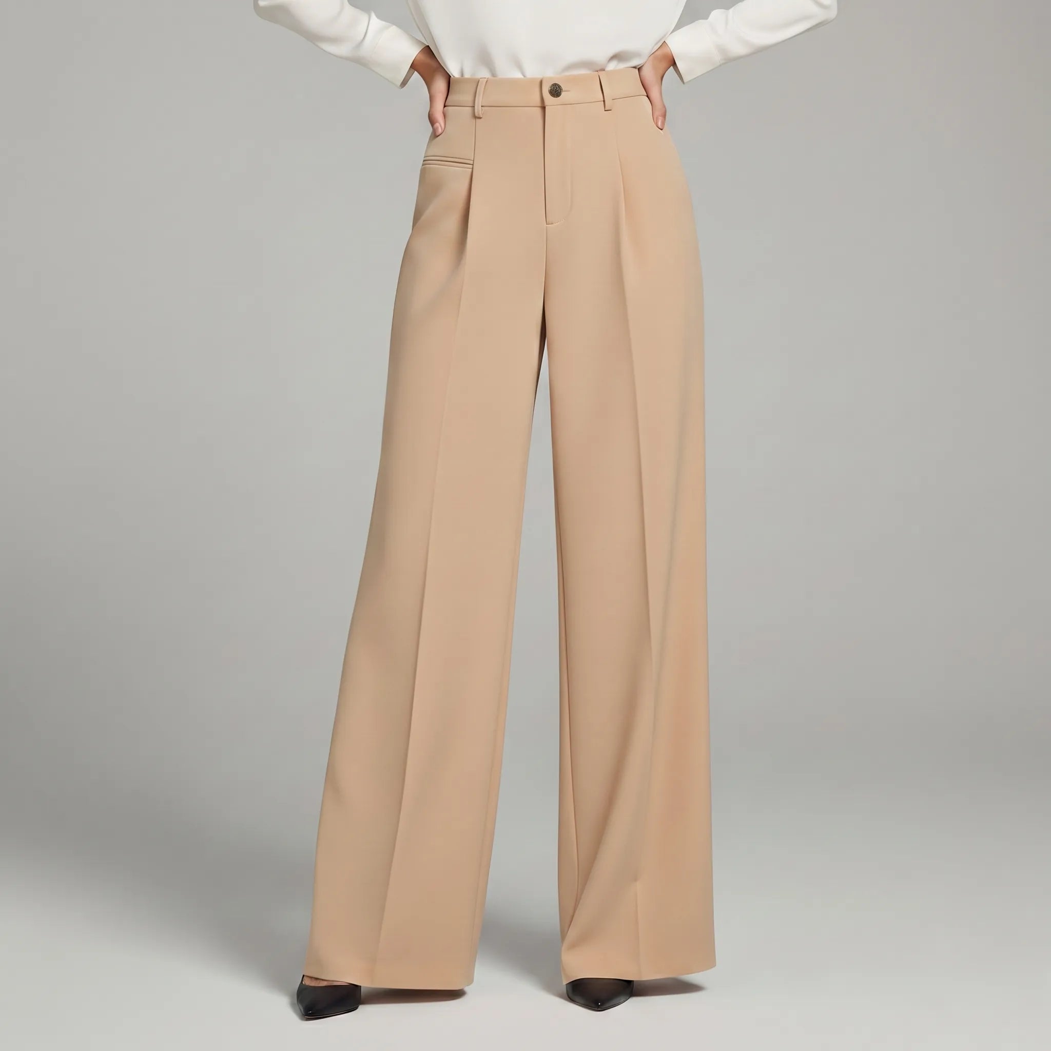 Pleatera - High Waist Pleated Trousers