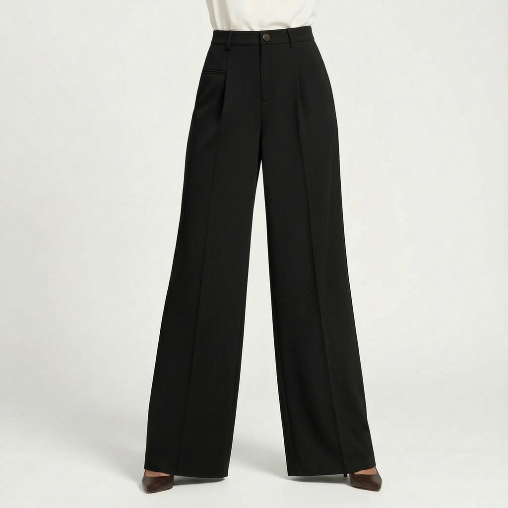 Pleatera - High Waist Pleated Trousers
