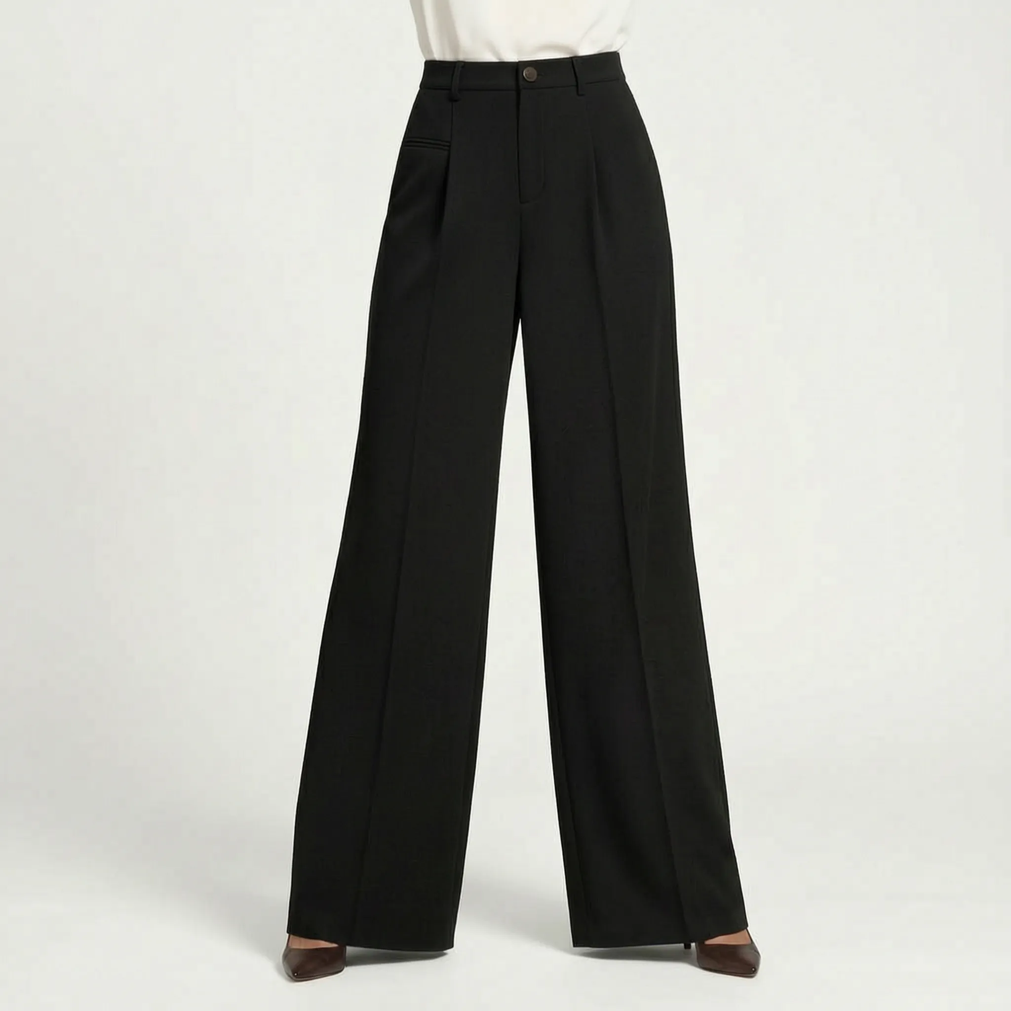 Pleatera - High Waist Pleated Trousers