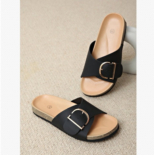 Priya | Women's Stylish Clog Slide Sandals with Buckle Detail