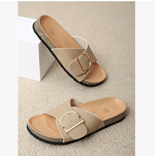 Priya | Women's Stylish Clog Slide Sandals with Buckle Detail