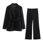 Priya | Women's Stylish Two Piece Suit Set with Tie Waist