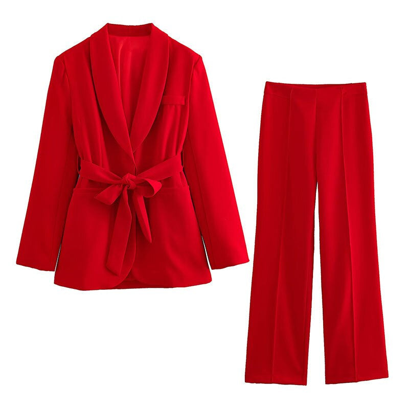 Priya | Women's Stylish Two Piece Suit Set with Tie Waist