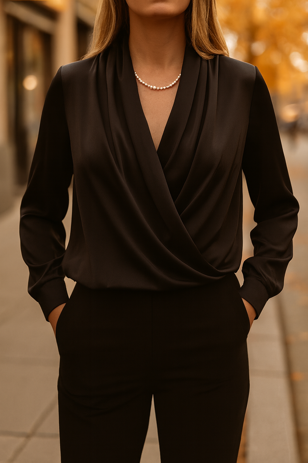 Remi | Women's Elegant Draped Blouse