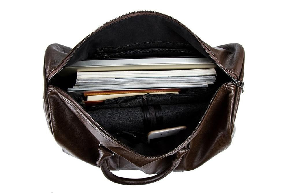 Romy - Women's Classic Leather Duffle Bag
