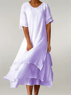 Lila | Women's Elegant Layered Midi Dress